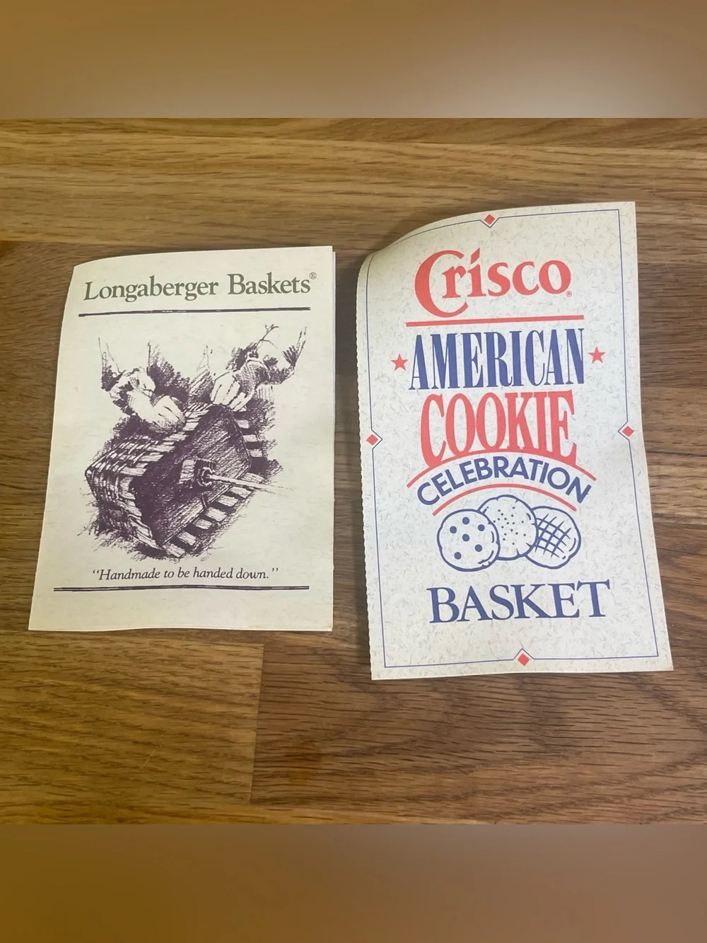 Vintage Longaberger 1992 Crisco American Cookie Celebration Basket